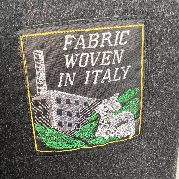 VTG GGG Clothes Wool Cashmere Mens Single Breasted Coat 44R Gray Lined Classic - Picture 16 of 16